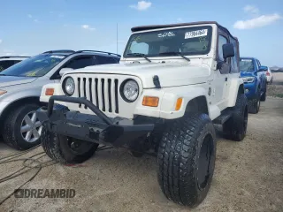 2001 Jeep Wrangler Sahara with VIN 1J4FA59S31P334308, listed as a Copart auction lot 77984464 with 116,293 mi miles and Salvage Title. Bid and sale history available at carsss.com. Image 1.