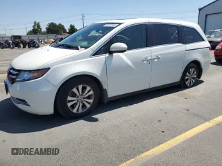 2014 Honda Odyssey EX-L z VIN 5FNRL5H69EB110851, wystawiony jako Copart lot #63871565 z przebiegiem 111 384 mil mil oraz Szkoda całkowita • Salvage title. Historia ofert i sprzedaży dostępna na DreamBid. Obrazek 1.