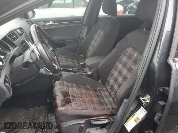 2017 Volkswagen Golf GTI S with VIN 3VW447AU1HM055885, listed as a Copart auction lot 66613024 with 54,028 mi miles and Salvage Title. Bid and sale history available at carsss.com. Image 7.