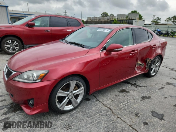 2012 Lexus IS 250 with VIN JTHBF5C2XC5173497, listed as a Copart auction lot 60824515 with 180,813 mi miles and Salvage title. Bid and sale history available at DreamBid. Image 1.