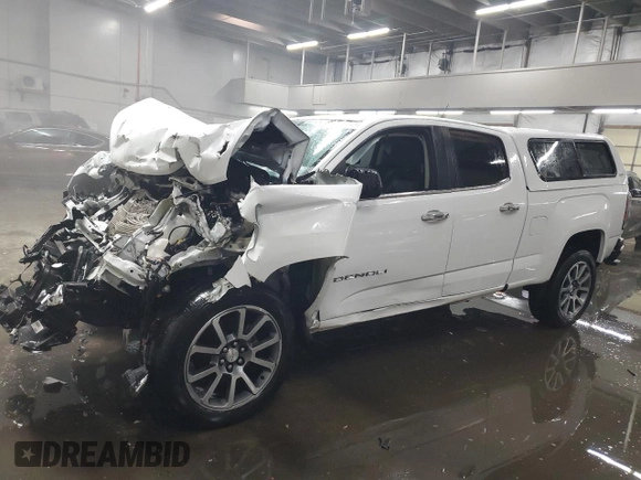 2022 GMC Canyon 4WD Denali with VIN 1GTG6EEN3N1318081, listed as a Copart auction lot 45707795 with 46,882 mi miles and Salvage Title. Bid and sale history available at carsss.com. Image 1.