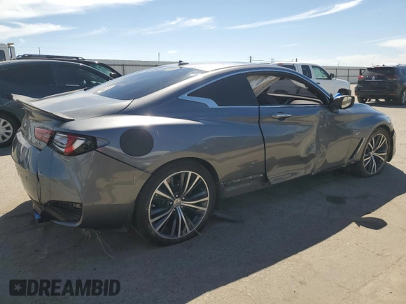 2018 Infiniti Q60 Luxe with VIN JN1EV7EL2JM390826, listed as a Copart auction lot 52806915 with 99,400 mi miles and Salvage title. Bid and sale history available at DreamBid. Image 3.