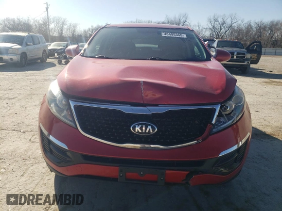 2015 Kia Sportage LX with VIN KNDPB3AC0F7702628, listed as a Copart auction lot 48495365 with 106,208 mi miles and Salvage Title. Bid and sale history available at carsss.com. Image 5.