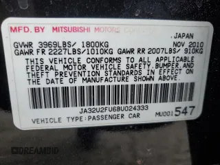 2011 Mitsubishi Lancer ES with VIN JA32U2FU6BU024333, listed as a Copart auction lot 50840405 with 155,352 mi miles and Salvage Title. Bid and sale history available at carsss.com. Image 15.