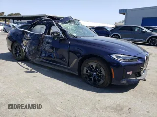2024 BMW i4 eDrive40 with VIN WBY73AW03RFS22088, listed as a Copart auction lot 54831704 with 3,581 mi miles and Salvage Title. Bid and sale history available at carsss.com. Image 4.