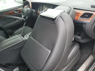 2015 Hyundai Equus Ultimate z VIN KMHGH4JHXFU098910, wystawiony jako Copart lot #74253874 z przebiegiem Nie podano mil oraz Szkoda całkowita • Salvage title. Historia ofert i sprzedaży dostępna na DreamBid. Obrazek 8.