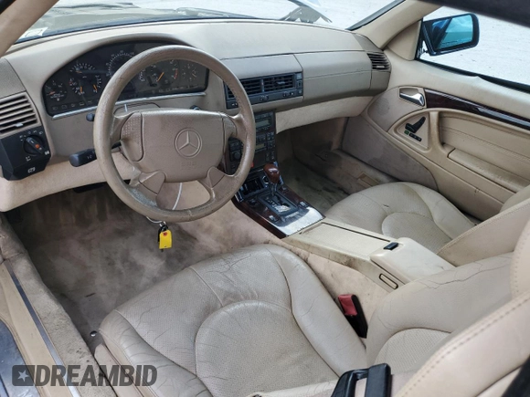 1998 Mercedes-Benz SL-Class with VIN WDBFA67F7WF165259, listed as a Copart auction lot 73132364 with 99,948 mi miles and Salvage Title. Bid and sale history available at carsss.com. Image 8.