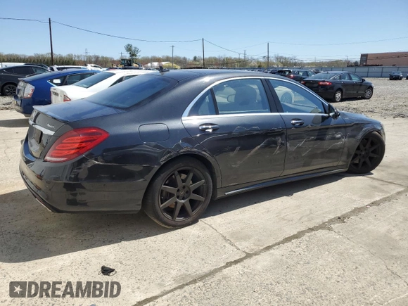 2016 Mercedes-Benz S-Class S 550 with VIN WDDUG8FB0GA216428, listed as a Copart auction lot 53065155 with 105,504 mi miles and Salvage Title. Bid and sale history available at carsss.com. Image 3.