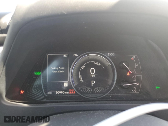 2022 Lexus UX 250h with VIN JTHP9JBH8N2060065, listed as a Copart auction lot 58173725 with 50,990 mi miles and Salvage title. Bid and sale history available at DreamBid. Image 9.
