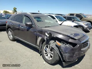 2012 Infiniti FX35 with VIN JN8AS1MW7CM152197, listed as a Copart auction lot 66753344 with 0 mi miles and Salvage Title. Bid and sale history available at carsss.com. Image 4.