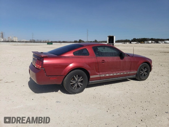 2007 Ford Mustang Deluxe with VIN 1ZVFT80N875310371, listed as a Copart auction lot 46859605 with 163,219 mi miles and Salvage Title. Bid and sale history available at carsss.com. Image 3.