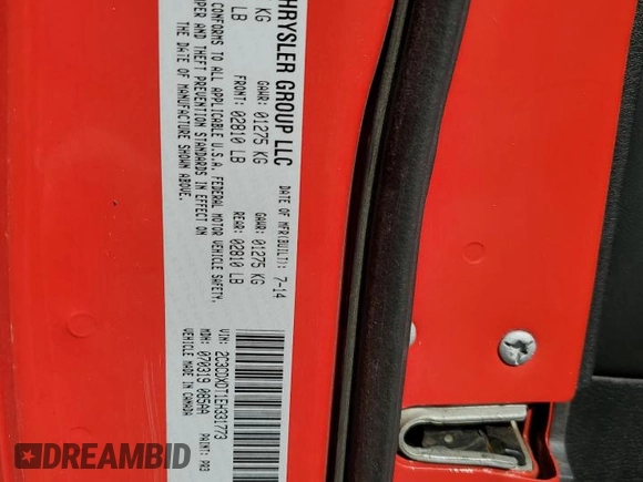 2014 Dodge Charger RT Plus with VIN 2C3CDXDT1EH331773, listed as a Copart auction lot 64564004 with 65,640 mi miles and Salvage Title. Bid and sale history available at carsss.com. Image 12.