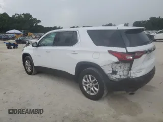 2018 Chevrolet Traverse LS with VIN 1GNERFKW7JJ217709, listed as a Copart auction lot 63332405 with 127,758 mi miles and Salvage title. Bid and sale history available at DreamBid. Image 2.