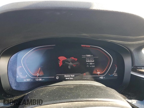 2020 BMW 5 Series 530i with VIN WBAJR3C04LWW53713, listed as a Copart auction lot 86999034 with 73,065 mi miles and Salvage Title. Bid and sale history available at DreamBid. Image 9.