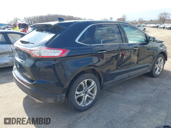 2017 Ford Edge Titanium with VIN 2FMPK4K99HBB57818, listed as a IAAI auction lot 42072809 with 113,124 mi miles. Bid and sale history available at carsss.com. Image 4.
