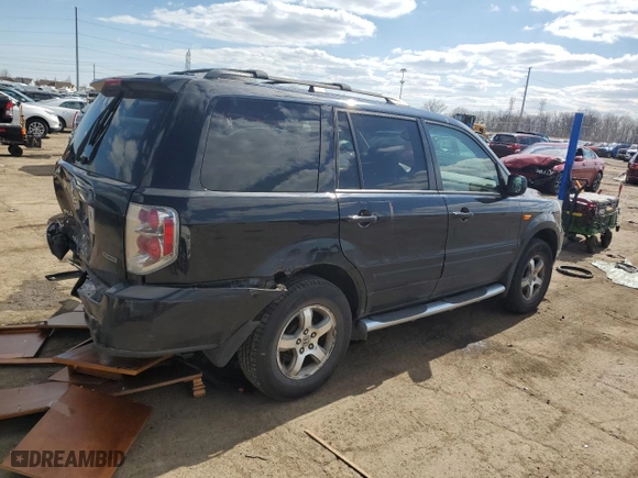 2007 Honda Pilot EX-L with VIN 2HKYF18757H506901, listed as a Copart auction lot 52852195 with 230,908 mi miles and Salvage Title. Bid and sale history available at carsss.com. Image 3.
