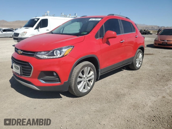2018 Chevrolet Trax Premier with VIN 3GNCJRSB1JL228761, listed as a Copart auction lot 59775554 with 97,936 mi miles and Salvage Title. Bid and sale history available at carsss.com. Image 1.