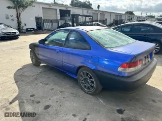 2000 Honda Civic Si with VIN 1HGEM1159YL121874, listed as a Copart auction lot 87539595 with 150,000 mi miles and Clean Title. Bid and sale history available at carsss.com. Image 3.