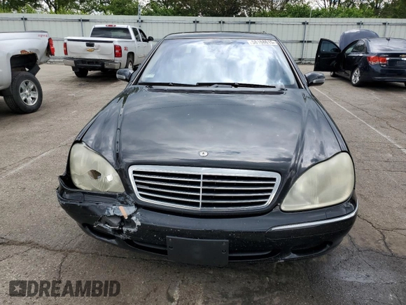 2002 Mercedes-Benz S 500 z VIN WDBNG75J62A235493, wystawiony jako Copart lot #58168615 z przebiegiem 5 702 mil mil oraz Szkoda całkowita • Salvage title. Historia ofert i sprzedaży dostępna na DreamBid. Obrazek 5.