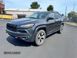 2018 Jeep Cherokee Trailhawk z VIN 1C4PJMBX0JD600413, wystawiony jako Copart lot #60336385 z przebiegiem 64 875 mil mil oraz Czysty tytuł • Clean title. Historia ofert i sprzedaży dostępna na DreamBid. Obrazek 1.