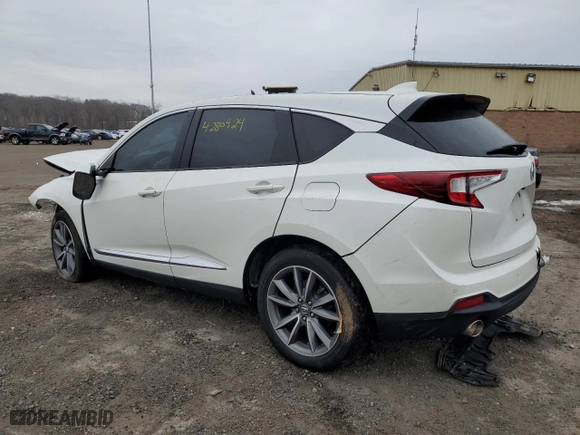 2019 Acura RDX w/Technology Pkg with VIN 5J8TC2H55KL016018, listed as a Copart auction lot 42809245 with 0 mi miles and Salvage Title. Bid and sale history available at carsss.com. Image 2.
