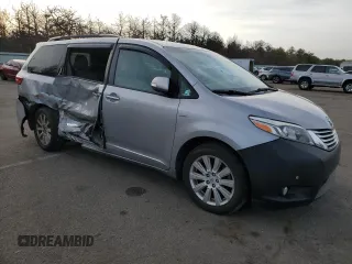 2017 Toyota Sienna XLE with VIN 5TDDZ3DC5HS181117, listed as a Copart auction lot 48122515 with 53,376 mi miles and Salvage title. Bid and sale history available at DreamBid. Image 4.