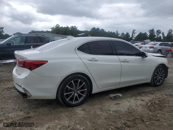 2018 Acura TLX with VIN 19UUB2F30JA012154, listed as a Copart auction lot 73801004 with 120,636 mi miles and Salvage Title. Bid and sale history available at carsss.com. Image 3.