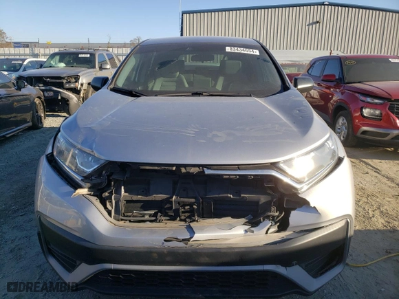 2021 Honda CR-V LX with VIN 5J6RW1H22ML003174, listed as a Copart auction lot 83434654 with 54,043 mi miles and Salvage Title. Bid and sale history available at carsss.com. Image 5.