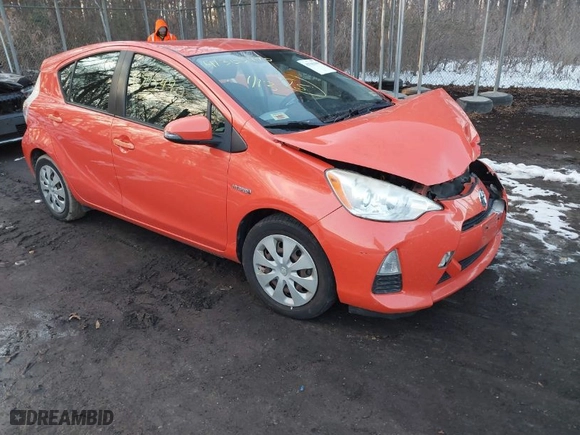 2012 Toyota Prius c One with VIN JTDKDTB30C1017112, listed as a IAAI auction lot 41305496 with 175,130 mi miles. Bid and sale history available at carsss.com. Image 1.