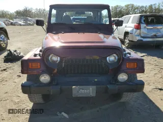2001 Jeep Wrangler Sahara with VIN 1J4FA59S61P335016, listed as a Copart auction lot 83019614 with 0 mi miles and Salvage Title. Bid and sale history available at carsss.com. Image 5.