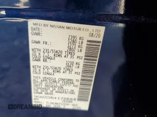 2020 Nissan Murano SL z VIN 5N1AZ2CS9LN170668, wystawiony jako Copart lot #51341835 z przebiegiem 37 432 mil mil oraz Szkoda całkowita • Salvage title. Historia ofert i sprzedaży dostępna na DreamBid. Obrazek 14.