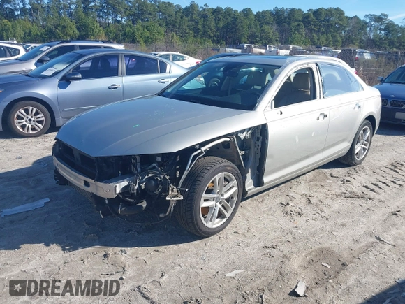 2017 Audi A4 Premium with VIN WAUGNAF4XHN014967, listed as a IAAI auction lot 41571970 with 123,627 mi miles. Bid and sale history available at carsss.com. Image 2.