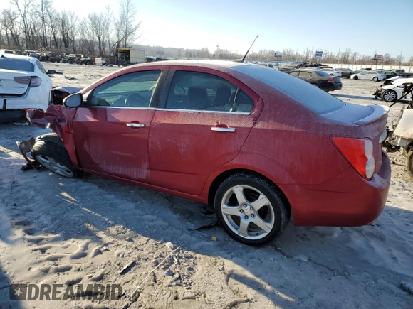 2014 Chevrolet Sonic LTZ with VIN 1G1JE5SB0E4229661, listed as a Copart auction lot 41872355 with 0 mi miles and Salvage Title. Bid and sale history available at carsss.com. Image 2.