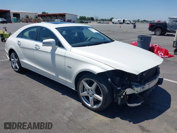 2012 Mercedes-Benz CLS 550 with VIN WDDLJ7DB0CA048424, listed as a IAAI auction lot 42587502 with 152,671 mi miles and . Bid and sale history available at DreamBid. Image 1.