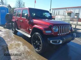 2021 Jeep Wrangler Unlimited Sahara with VIN 1C4JJXP60MW688749, listed as a IAAI auction lot 41341634 with 45,772 mi miles and . Bid and sale history available at DreamBid. Image 1.