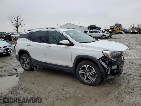 2020 GMC Terrain SLT with VIN 3GKALVEV7LL249355, listed as a Copart auction lot 85064154 with 84,369 mi miles and Salvage Title. Bid and sale history available at DreamBid. Image 4.