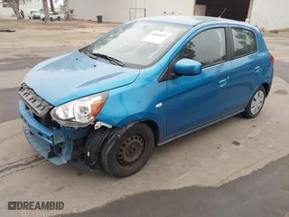 2015 Mitsubishi Mirage DE with VIN ML32A3HJ4FH045086, listed as a IAAI auction lot 42068823 with 83,250 mi miles. Bid and sale history available at carsss.com. Image 2.