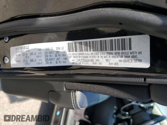 2016 Jeep Cherokee Latitude with VIN 1C4PJMCS5GW341403, listed as a Copart auction lot 54129745 with 46,707 mi miles and Salvage Title. Bid and sale history available at carsss.com. Image 13.