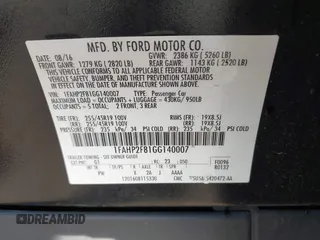 2016 Ford Taurus Limited with VIN 1FAHP2F81GG140007, listed as a IAAI auction lot 42090824 with Not Provided miles and . Bid and sale history available at DreamBid. Image 9.