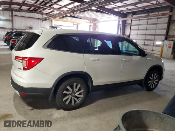2019 Honda Pilot EX-L with VIN 5FNYF6H51KB050107, listed as a Copart auction lot 60827355 with 71,958 mi miles and Salvage title. Bid and sale history available at DreamBid. Image 3.