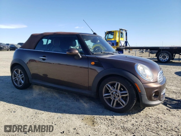 2012 MINI Convertible with VIN WMWZN3C55CT133967, listed as a Copart auction lot 88546705 with 104,357 mi miles and Non repairable. Bid and sale history available at DreamBid. Image 4.