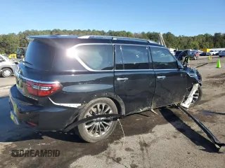 2023 Nissan Armada Platinum with VIN JN8AY2DA2P9403970, listed as a Copart auction lot 80102464 with 36,957 mi miles and Salvage Title. Bid and sale history available at carsss.com. Image 3.