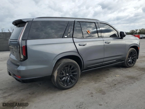 2022 Cadillac Escalade Sport with VIN 1GYS4FKL7NR145458, listed as a Copart auction lot 46334145 with 28,622 mi miles and Salvage Title. Bid and sale history available at carsss.com. Image 3.
