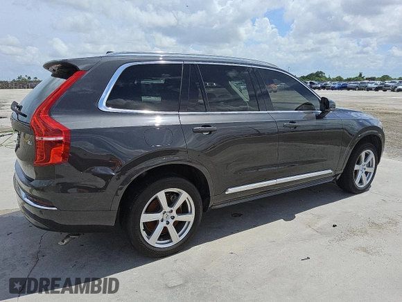 2024 Volvo XC90 with VIN YV4062PK9R1164871, listed as a Copart auction lot 55235605 with 56,515 mi miles and Clean title. Bid and sale history available at DreamBid. Image 3.