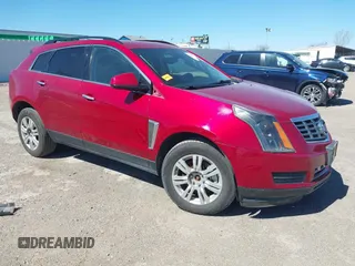 2014 Cadillac SRX with VIN 3GYFNAE36ES597007, listed as a IAAI auction lot 41675527 with 105,613 mi miles and . Bid and sale history available at DreamBid. Image 1.