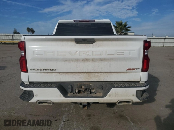 2021 Chevrolet Silverado 1500 RST with VIN 3GCUYEET8MG143659, listed as a Copart auction lot 45932625 with 74,782 mi miles and Salvage Title. Bid and sale history available at carsss.com. Image 6.