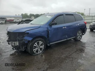 2017 Nissan Pathfinder S with VIN 5N1DR2MM1HC694901, listed as a Copart auction lot 57759875 with 124,413 mi miles and Salvage title. Bid and sale history available at DreamBid. Image 1.
