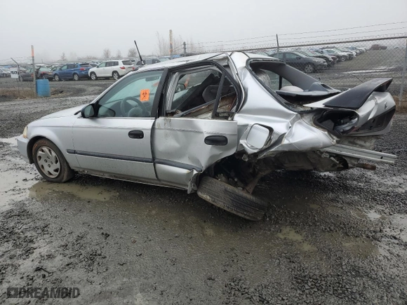 1996 Honda Civic LX "O" w/Air with VIN 1HGEJ6677TL017344, listed as a Copart auction lot 82582494 with 202,514 mi miles and Salvage Title. Bid and sale history available at carsss.com. Image 2.