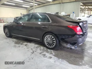 2017 Genesis G90 3.3T Premium with VIN KMHG34JA4HU023124, listed as a Copart auction lot 44866495 with 76,891 mi miles and Salvage Title. Bid and sale history available at carsss.com. Image 2.