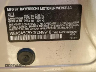 2016 BMW 5 Series 528i with VIN WBA5A5C5XGG349916, listed as a Copart auction lot 49257855 with 81,369 mi miles and Salvage Title. Bid and sale history available at carsss.com. Image 14.